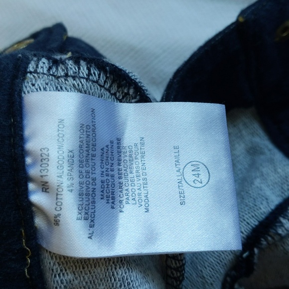 u.s. polo assn. stretch knit denim look jeggings 24 months baby girl - Picture 3 of 9